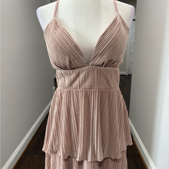 Speechless Blush Tiered Maxi Dress - Picture 3 of 7